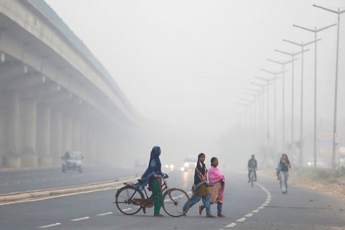 Nova Délhi fecha escolas após aumento da poluição