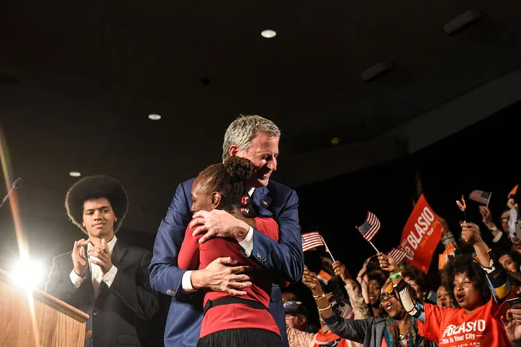 Bill de Blasio, de 56 anos, era um claro favorito nas eleições locais (Stephanie Keith/Reuters)