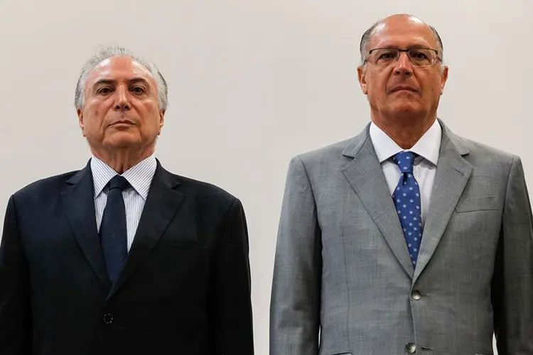 Alckmin: "O presidente Temer tem direito de se reeleger, mas tem uma dificuldade, ele não foi eleito" (Marcos Corrêa/PR/Agência Brasil/Agência Brasil)