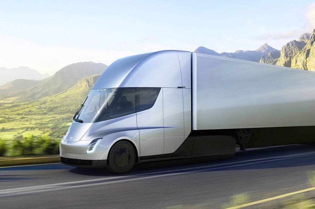 Novo veículo da Tesla é caminhão elétrico e futurista