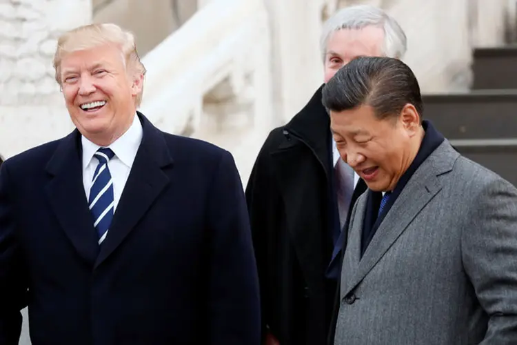 Trump na China: "O presidente irá tuitar o que quiser", assegurou nesta quarta um porta-voz (Jonathan Ernst/Reuters)