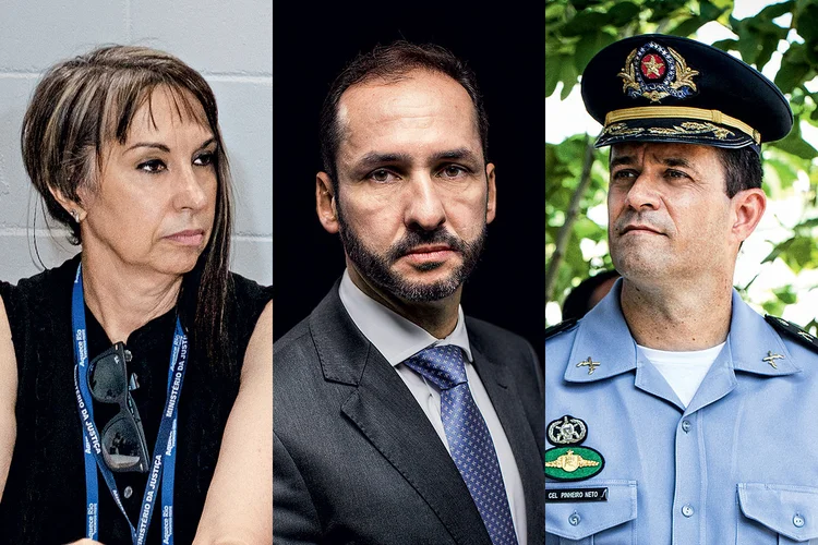 Regina de Luca, Mário Vinícius Spinelli e Alberto Pinheiro Neto: no controle de informações e combate à corrupção (Yasuyoshi Chiba/AFP Photo, Bruno Santos/Folhapress e Marlon Falcão/ Fotoarena //Exame)