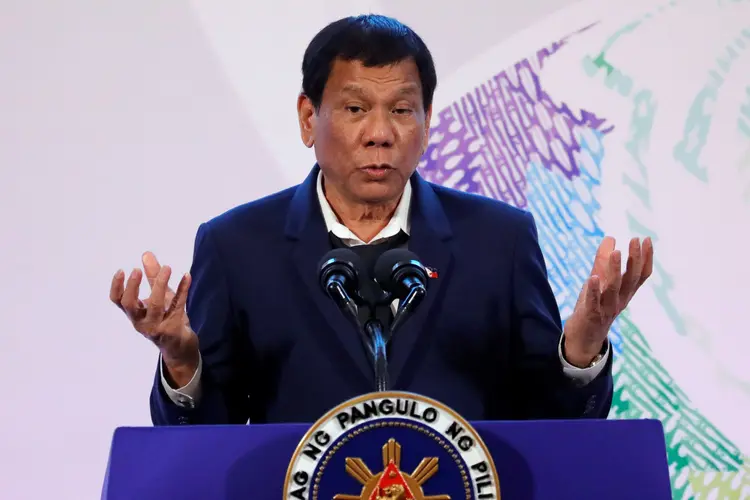 Duterte: a decisão ocorre depois de Duterte ameaçar em várias ocasiões nos últimos meses se retirar do TPI (Dondi Tawatao/Reuters)