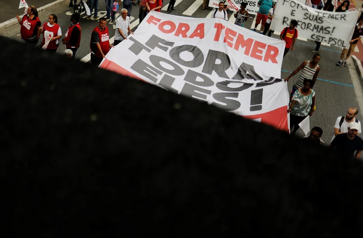 Protesto: não há informações sobre o número total de presentes (Nacho Doce/Reuters)