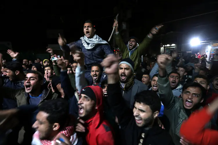 Jerusalém: Árabes e muçulmanos em todo o Oriente Médio condenaram a decisão dos EUA (Ibraheem Abu Mustafa/Reuters)