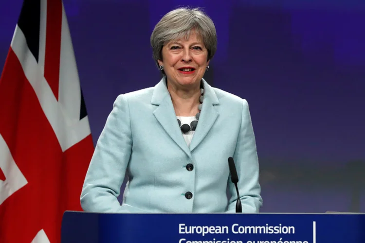Theresa May: "estou otimista sobre as negociações que estão por vir" (Yves Herman/Reuters)