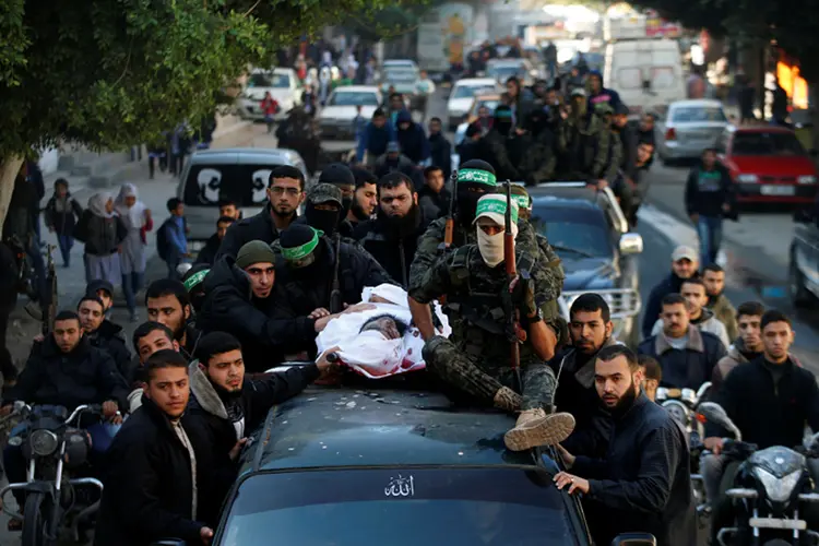 Palestina: chefe do Hamas, Yehia Sinwar, pediu ontem em reunião com jovens de Gaza um "Dia da Ira" (Mohammed Salem/Reuters)