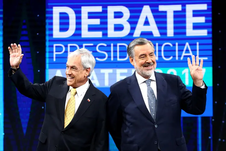 Debate presidencial no Chile: no primeiro turno em novembro, Piñera recebeu 36% dos votos, contra 22% de Guillier (Ivan Alvarado/Reuters)