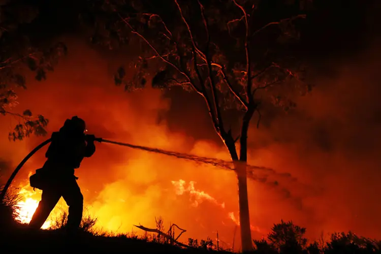 Incêndio na Califórnia já devastou mais de 709 moradias, danificou 164 outras e deslocou mais de 94 mil pessoas (Mike Blake/Reuters)