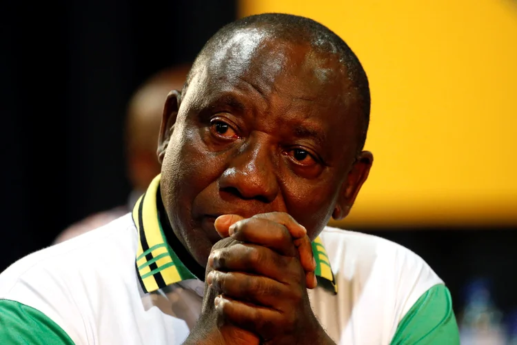 Cyril Ramaphosa: Ramaphosa recebeu 2.440 votos, 179 a mais do que seu rival (Siphiwe Sibeko/Reuters)