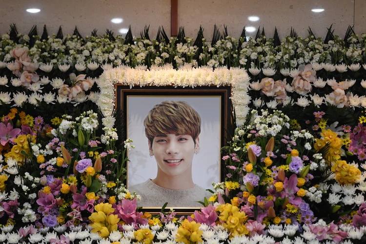 Retrato do cantor sul-coreano Kim Jong-hyun: (Yonhap/Reuters)