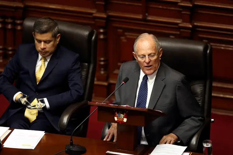 Kuczynski: ele argumentou que a pressa da oposição para promover a votação em prol do impeachment ameaçou a democracia peruana (Mariana Bazo/Reuters)