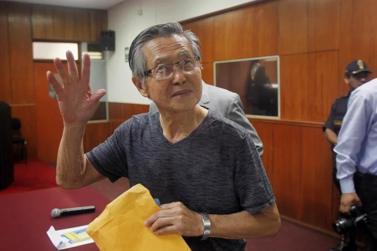 Fujimori: o ex-presidente recebeu indulto humanitário no domingo do atual presidente do Peru (Enrique Castro-Mendivil/Reuters)