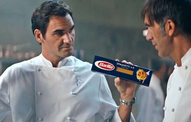 Roger Federer: campanha para a Barilla (Barilla/Divulgação)