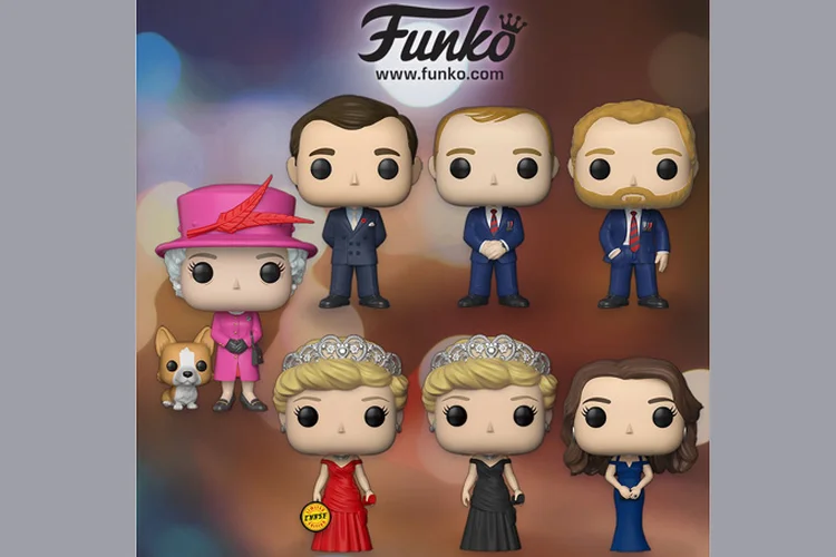 Funko Pop: detalhe interessante é que são bonecos são não autorizados, já que a família real britânica não licencia a imagem dos seus membros (Twitter Funko/Reprodução)