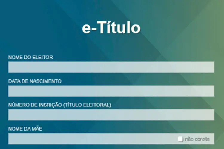 e-Título: quem ainda não realizou a biometria deverá apresentar, além do aplicativo, um documento com foto (e-Título/Reprodução)