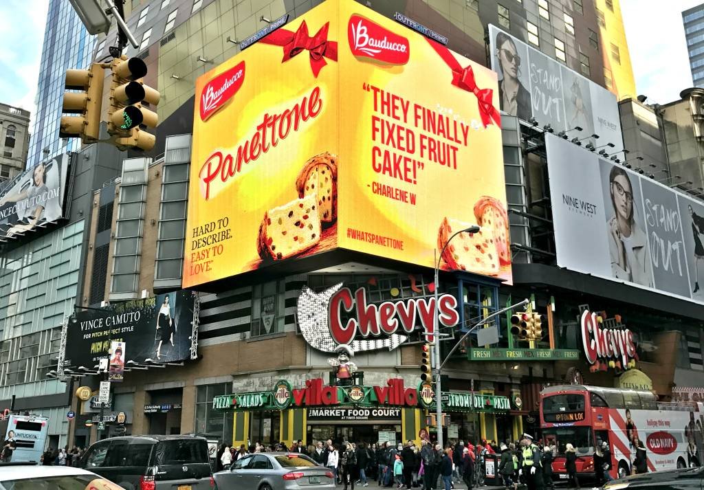 Bauducco coloca panetone na Times Square para conquistar EUA