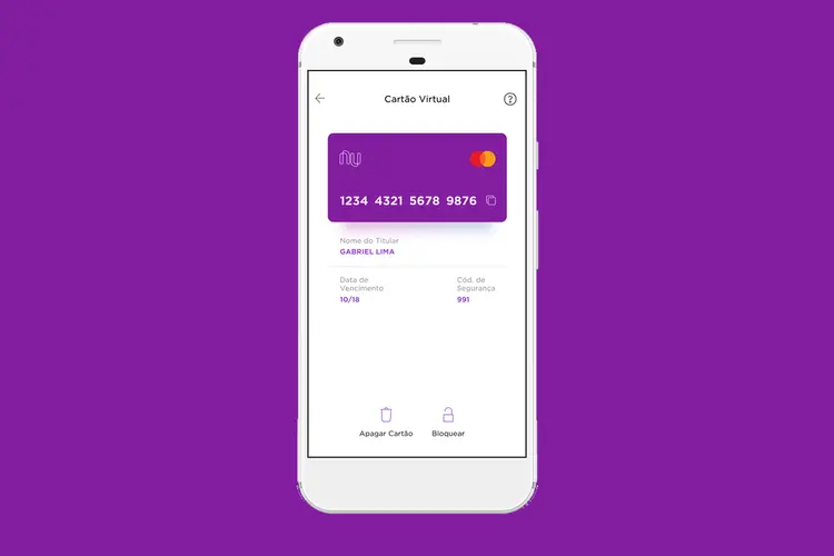 Cartão virtual do Nubank (Nubank/Divulgação)