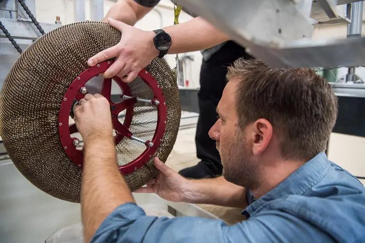 Roda: desenvolvida pela Nasa, ela poderá ser usada para explorar Marte (Imaging Technology Center at NASA Glenn/Divulgação)