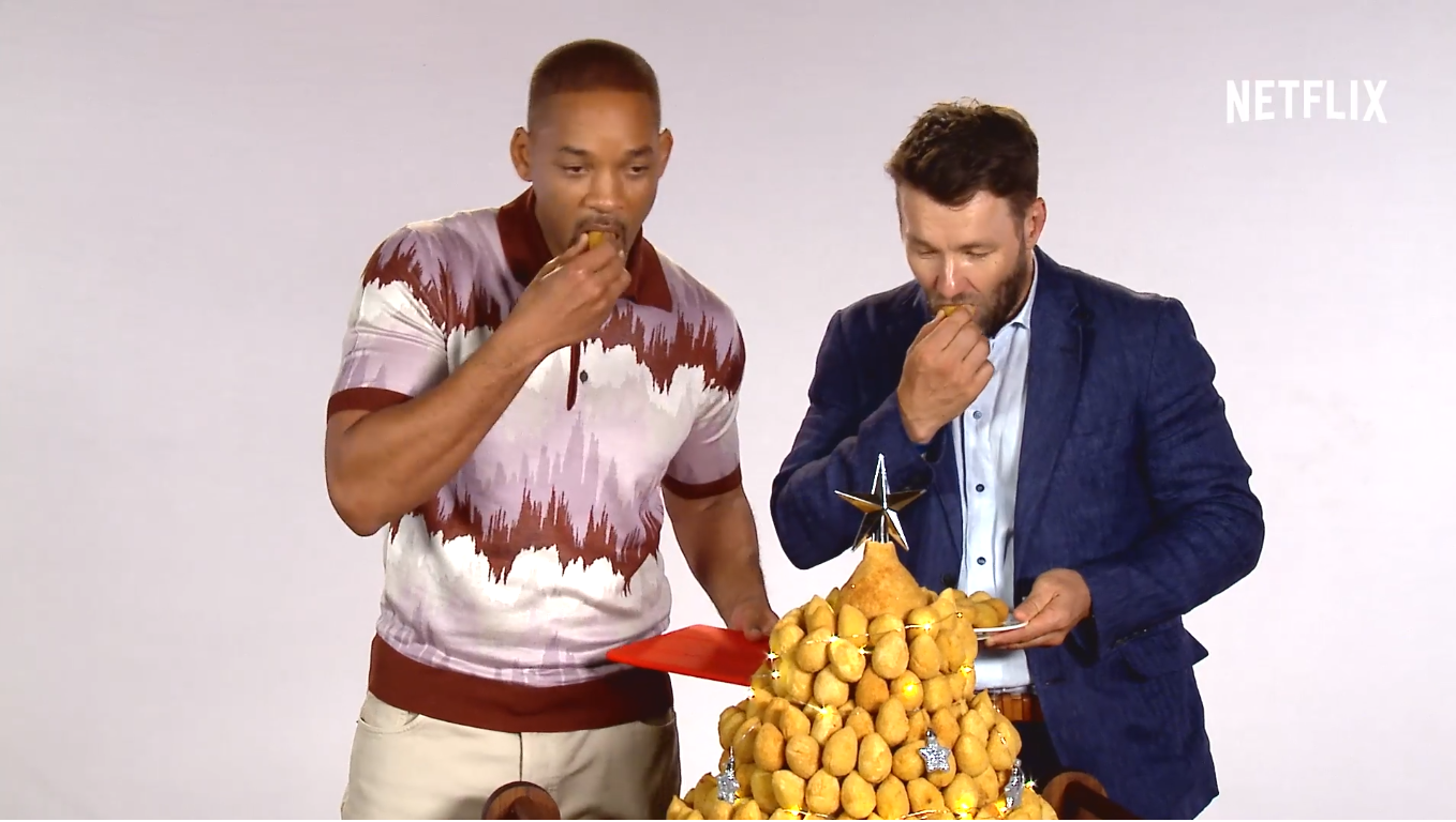 Brasileiros dão árvore de Natal de coxinhas para ator Will Smith