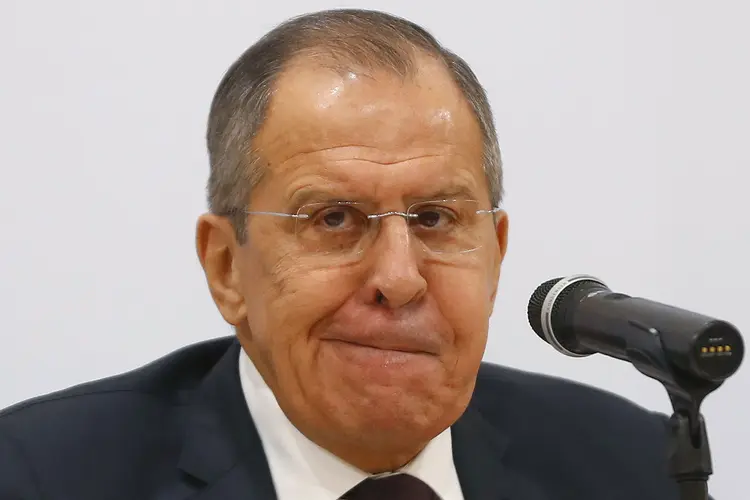 Sergei Lavrov: ministro também acusou os EUA de terem provocado o regime ao ter organizado manobras militares na região (Leonhard Foeger/Reuters)