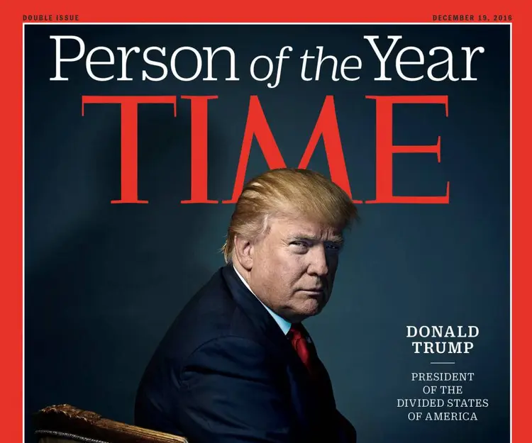 CAPA DA TIME: a escolha do homem do ano é uma das formas de a revista pautar o debate político e social nos Estados Unidos  / Divulgação (Reprodução/Reprodução)