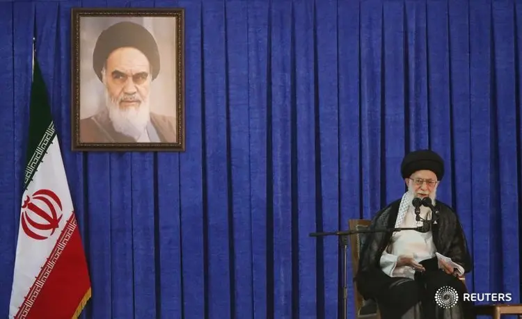 Ali Khamenei, líder do Irã: ONU pediu que o país respeite o direito dos manifestantes de liberdade de expressão (TIMA via REUTERS/Reuters)