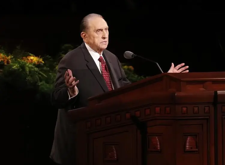 Thomas Monson: Presidente da Igreja mórmon era considerado um profeta que recebia revelações divinas (Jim Urquhart/Reuters)