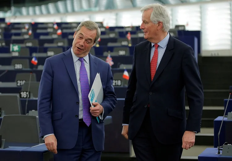 Nigel Farage: em novembro do ano passado, ele criticou a primeira-ministra britânica Theresa May pela postura nas negociações