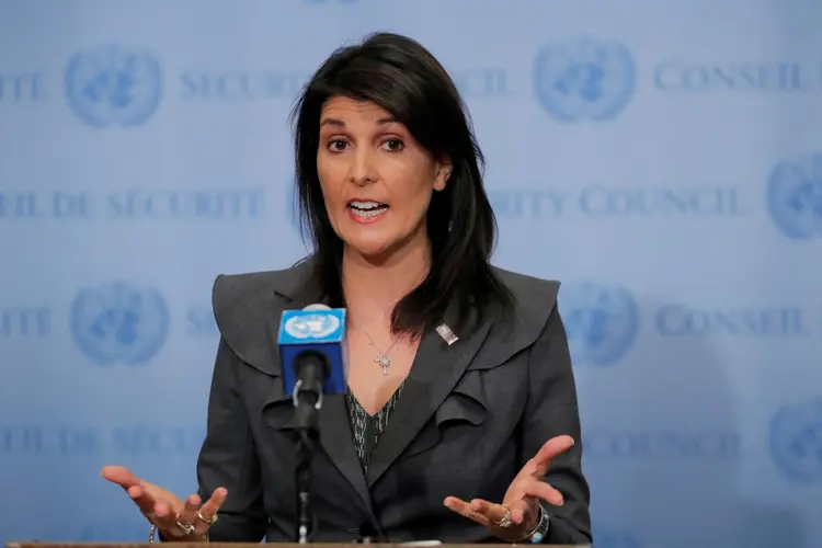 Nikki Haley: diplomata ressaltou que EUA estão "determinados a ver o monstro que usa armas químicas ser responsabilizado" (Lucas Jackson/Reuters)