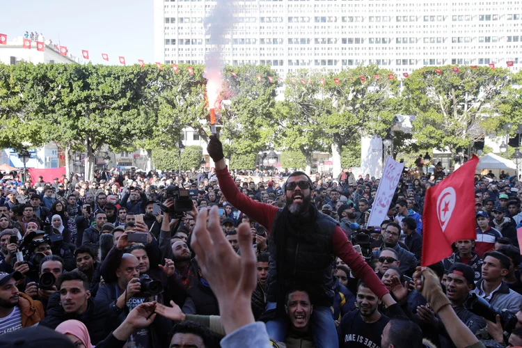 Protestos na Tunísia: dias de calma antecederam a comemoração pelo sétimo aniversário da revolução que acabou com a ditadura de Zine Al Abidine ben Ali (Youssef Boudlal/Reuters)