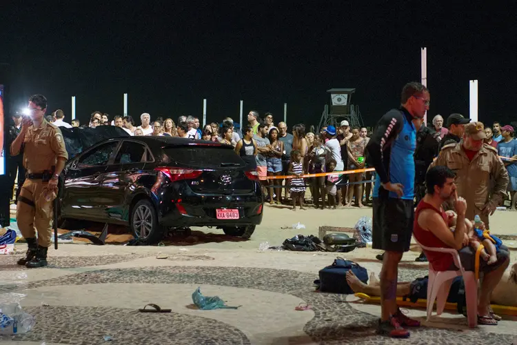 Motorista Antônio de Almeida Anaquim, que atropelou 18 pessoas em Copacabana, na zona sul do Rio, em janeiro deste ano, está respondendo a processo criminal por falsidade ideológica (Lucas Landau/Reuters)