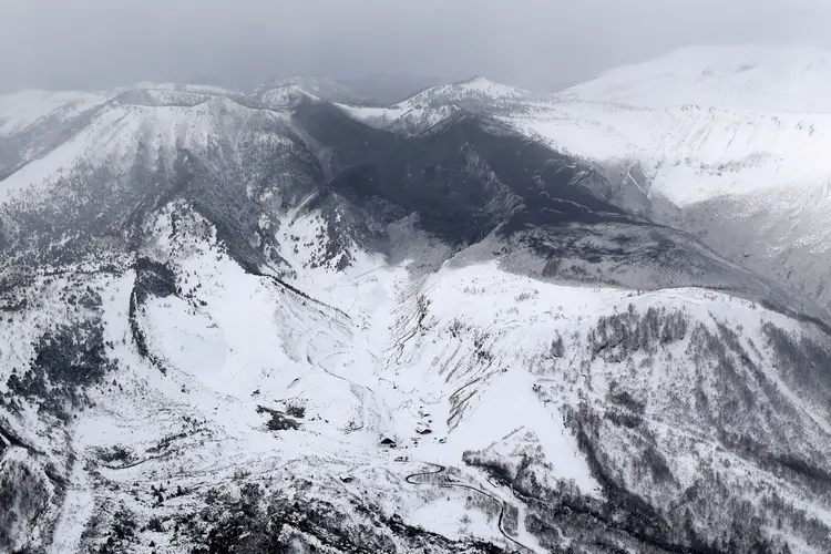 Avalanche no Japão: governo regional acredita que a erupção e os tremores desencadearam a avalanche (Foto/Reuters)