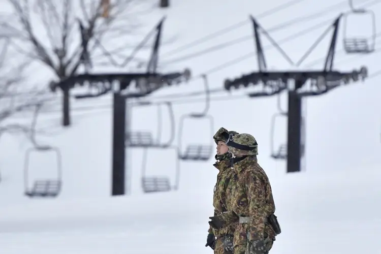 Avalanche no Japão: busca foi interrompida depois que novos tremores foram detectados (Foto/Reuters)