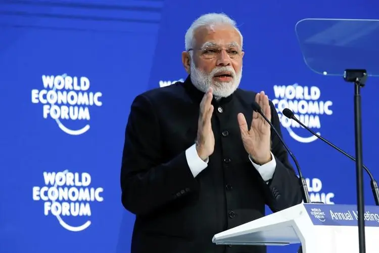 Primeiro-ministro indiano, Narendra Modi: "a solução para esta situação preocupante contra a globalização não é o isolamento" (Denis Balibouse/Reuters)
