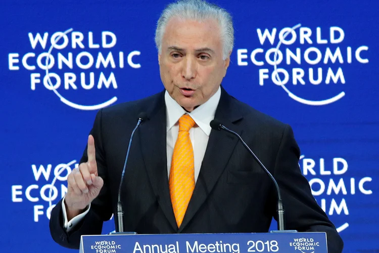 Michel Temer: "Noticiou-se muita essa coisa da dissonância, quando ao contrário o que há é consonância entre o que o senhor interventor solicitou e aquilo que a União Federal está fazendo" (Denis Balibouse/Reuters)