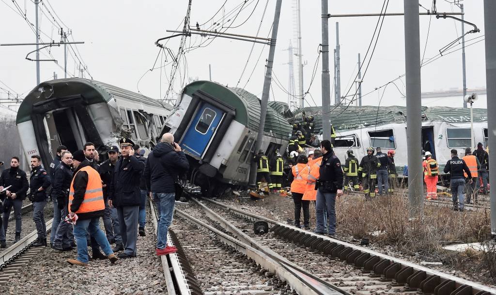 Acidente de trem: a Procuradoria de Milão abriu uma investigação e, de acordo com a imprensa (Divulgação/Reuters)