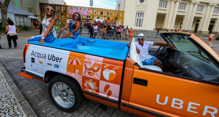 Uber: brincadeira com a modalidade pool durante o Verão (Uber/Divulgação)