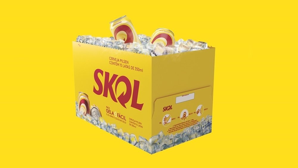 Skol lança pack especial que gela latas sem tirá-las da embalagem