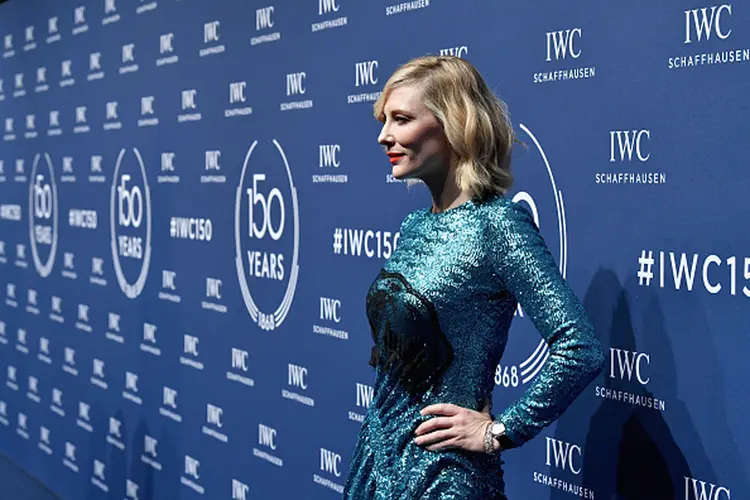 Cate Blanchett no prêmio em Davos: Crystal Award é dado a artistas que fazem uma mudança positiva na sociedade (Harold Cunningham/Getty Images)