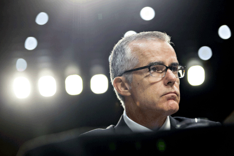 Andrew McCabe: Ele foi o braço direito do diretor James Comey, demitido em 2017 pelo presidente dos EUA (Andrew Harrer/Bloomberg)