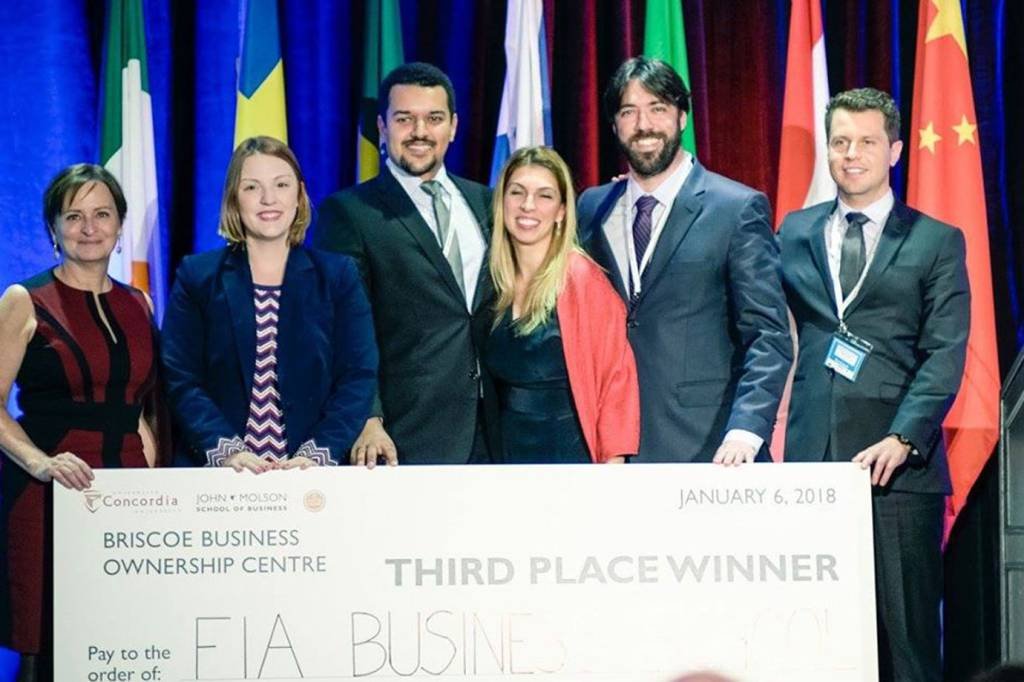 Equipe da FIA: terceiro lugar e prêmio de 5 mil dólares (John Molson MBA International Case Competition/Divulgação)