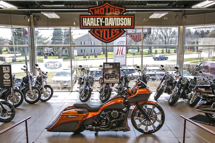 A UE aumentou entre 6% e 31% a tarifa de importação de motos, o que eleva em cerca de 2 mil dólares o preço das Harley Davidson para os consumidores europeus (Sean Proctor/Bloomberg)