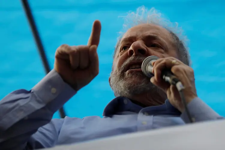 Lula: ex-presidente acompanha seu julgamento pelo TRF4 no Sindicato dos Metalúrgicos do ABC (Paulo Whitaker/Reuters)