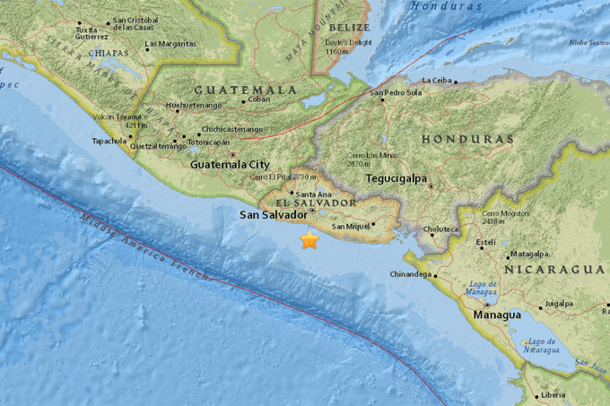 Terremoto atinge litoral de El Salvador sem relatos de danos