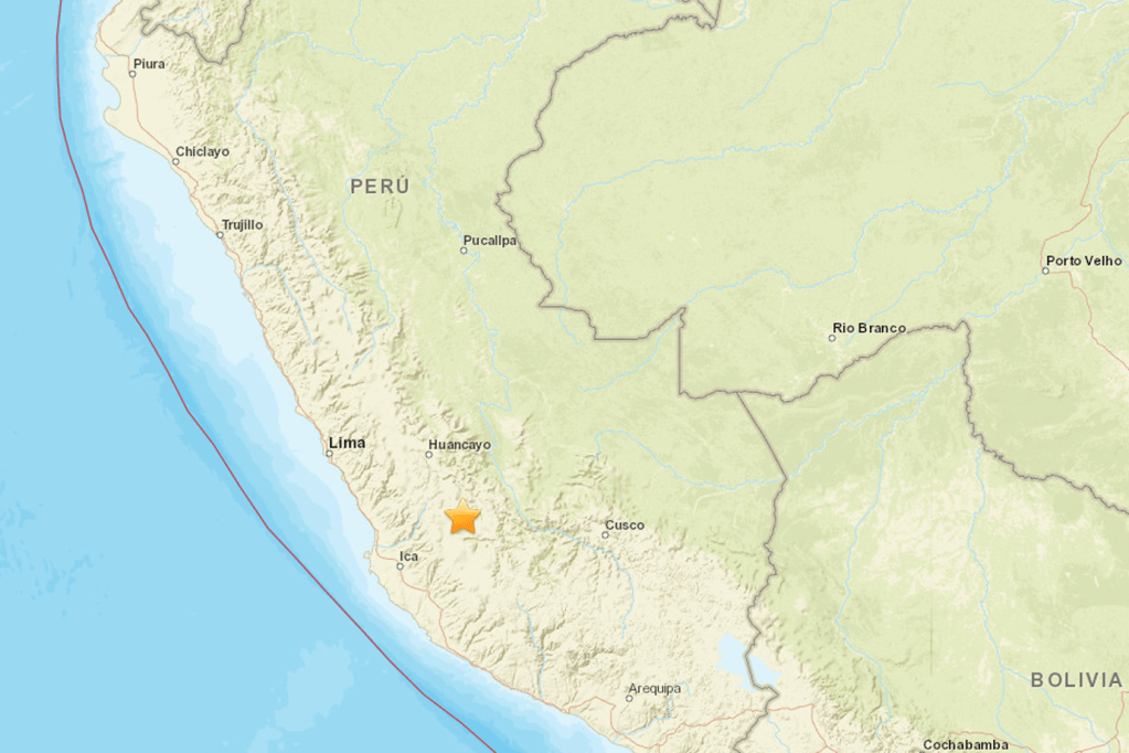 Terremoto de magnitude 5,2 é sentido no Peru, sem vítimas