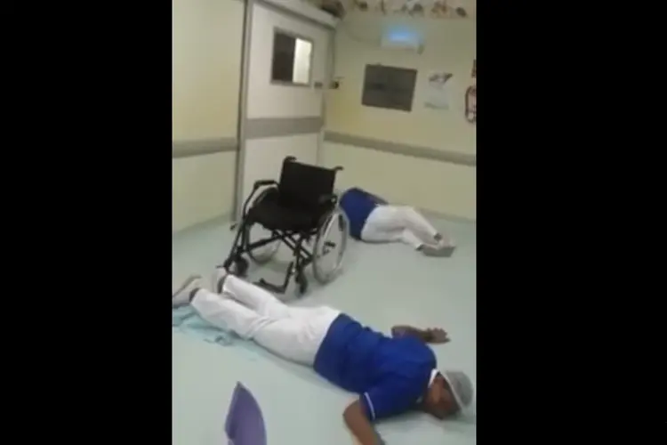 De acordo com o hospital baiano, o vídeo foi feito durante o horário de trabalho e sem autorização dos superiores (YouTube/Reprodução)