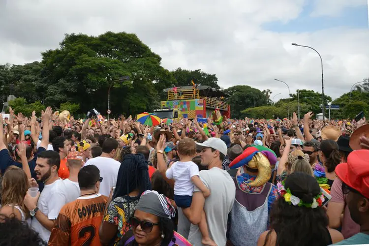 Carnaval em SP: Para este ano, com desfiles que devem levar até 2 milhões de pessoas apenas para a Avenida 23 de Maio, a expectativa é de superar os 4 milhões (Rovena Rosa/Agência Brasil)