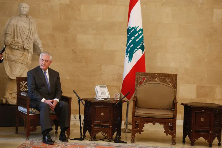 U.S. Secretary of State Rex Tillerson is seen at the presidential palace in Baabda, Lebanon February 15, 2018. REUTERS/Mohamed Azakir (Mohamed Azakir/Reuters)