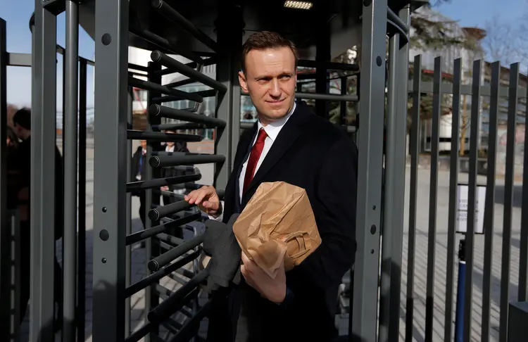 Alexei Navalny: líder opositor foi impedido de concorrer à eleição de 18 de março, na qual o atual presidente Vladimir Putin é o provável vencedor (Vincent Kessler/Reuters)